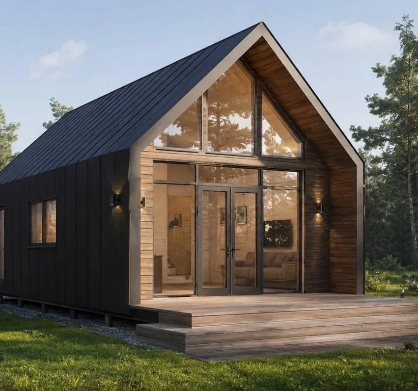 NORD 68 – Barnhouse met een uitkragende bovenverdieping, klaar om het hele jaar te wonen.